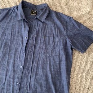 Men’s Hurley blue button up short sleeve